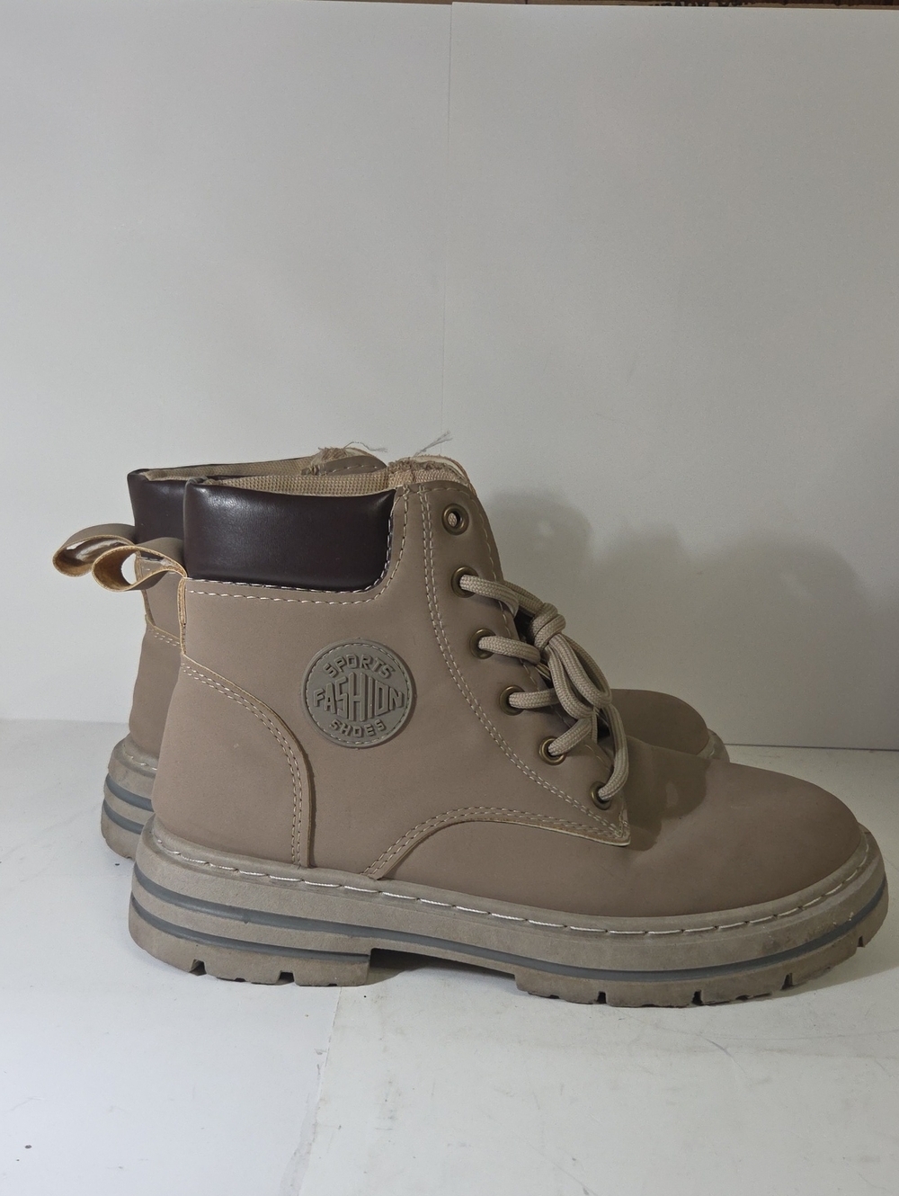 Balychaioa Khaki Ankle Combat Boots Size 39.